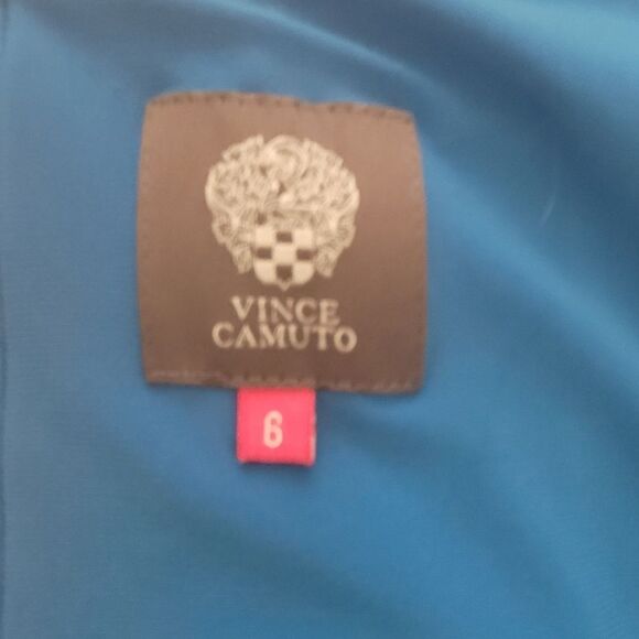 Vince Camuto Blue Blouson Drape Dress Size 6 (4681) - Picture 5 of 7